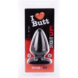 I Love Butt Plug Fat M I Love Butt 14 x 7.5 cm Noir